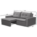 Ver imagem 3 de Sofá Retrátil 2 lugares 1,80m Luana Suede Cinza Madelina Decor