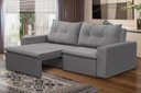 Ver imagem 1 de Sofá Retrátil 2 lugares 1,80m Luana Suede Cinza Madelina Decor