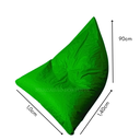 Ver imagem 2 de Puff Pera Triangular Corino Cheio Conforto Almofadão Gigante Hall de Entrada Eventos - Verde