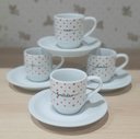 Ver imagem 2 de Jogo 4 Xícaras Café C/ Pires Frases Motivacionais - 80 Ml Empilháveis - Poá Coração
