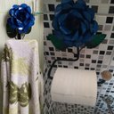 Ver mais imagens de Kit 3 Peças para Banheiro com Flores em Ferro:azul