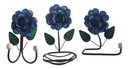 Ver imagem 1 de Kit 3 Peças para Banheiro com Flores em Ferro:azul