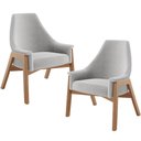 Ver imagem 1 de Kit 02 Poltronas Decorativa Sakura L02 Bouclê Cinza