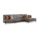 Ver imagem 1 de Sofá 2 e 3 Lugares Luxo Modulado Linho Cinza Médio 2,6m Chaise Ld