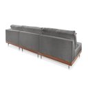 Ver imagem 3 de Sofá 2 e 3 Lugares Luxo Modulado Linho Cinza Médio 2,6m Chaise Ld