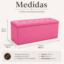 Ver imagem 3 de Recamier Bau Estofado Casal Padrão Anita 140 cm Veludo