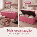 Ver imagem 6 de Recamier Bau Estofado Casal Padrão Anita 140 cm Veludo
