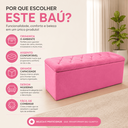 Ver imagem 5 de Recamier Bau Estofado Casal Padrão Anita 140 cm Veludo