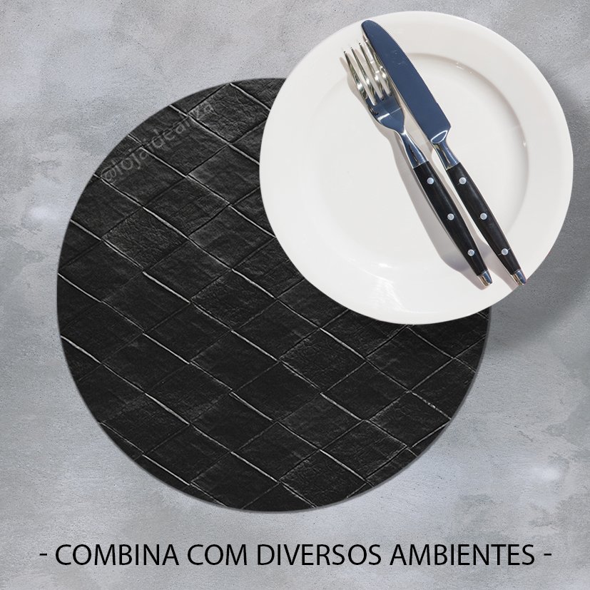 40 Jogo Americano Restaurante Redondo Antiderrapante Flexbg em