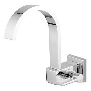 Torneira Quadrada Parede Inox Cozinha Banheiro Moderna - Marchezan 4415