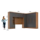 Ver imagem 3 de Guarda-roupa Modulado Casal Completo 4 Peças 8 Portas 5 Gavetas com Maleiro Smart Plus