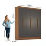 Guarda-roupa Modulado Casal Completo 4 Peças 8 Portas 5 Gavetas com Maleiro Smart Plus - 9