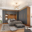 Ver imagem 1 de Guarda-roupa Modulado Casal Completo 4 Peças 8 Portas 5 Gavetas com Maleiro Smart Plus