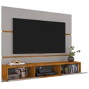 Ver imagem 5 de Painel Tv 65 Pol Bancada Suspensa 160cm Âmbar Off/naturalle - Bechara