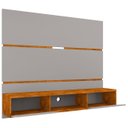 Ver imagem 4 de Painel Tv 65 Pol Bancada Suspensa 160cm Âmbar Off/naturalle - Bechara