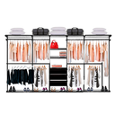 Ver imagem 1 de Closet Aramado - Linear Clr 250 com Gaveta - 3,70m - Preto