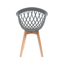 Ver imagem 4 de Kit 6 Cadeiras Polipropileno Web Wood Cinza La Mobilia: Design para Sala de Jantar