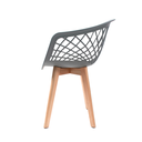 Ver imagem 3 de Kit 6 Cadeiras Polipropileno Web Wood Cinza La Mobilia: Design para Sala de Jantar