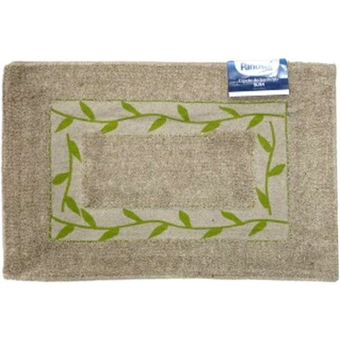 Tapete de Banheiro Slim Algodão 40x60cm Folhas