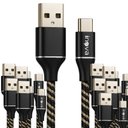 Ver imagem 1 de Kit 10 Cabo Celular 3.1a Flexivel Usb Tipo-c 1mt Inova Cinza