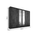 Ver imagem 7 de Guarda Roupa 6 Portas (2 C/ Espelho) e 6 Gavetas Argos Off White - Europa