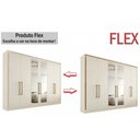 Ver imagem 3 de Guarda Roupa 6 Portas (2 C/ Espelho) e 6 Gavetas Argos Off White - Europa