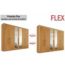 Ver imagem 4 de Guarda Roupa 6 Portas (2 C/ Espelho) e 6 Gavetas Argos Off White - Europa