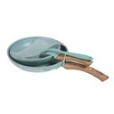 Ver imagem 2 de Frigideiras de Indução Antiaderente Cerâmica com Utensílio Verde 3 Peças - Lehaví