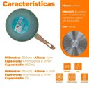 Ver imagem 7 de Frigideiras de Indução Antiaderente Cerâmica com Utensílio Verde 3 Peças - Lehaví