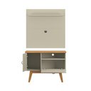 Ver imagem 2 de Rack com Painel Pequeno 90cm Quarto Sala para Tv 32 Sirius Patrimar Off White/cinamomo