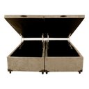 Ver imagem 2 de Cama Báu Box Queen Bipartido Suede Bege Blindado com Pistão a Gás.