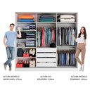 Ver imagem 5 de Guarda Roupa Casal 100% Mdf Madesa Zurique 3 Portas de Correr de Espelho - Branco