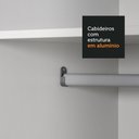 Ver mais imagens de Guarda Roupa Casal 100% Mdf Madesa Zurique 3 Portas de Correr de Espelho - Branco