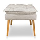 Ver imagem 3 de Kit Poltrona Decorativa e Puff Opala Luxo Linho Bege Dal Poz Estofados