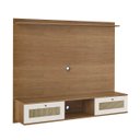Ver imagem 6 de Conjunto Sala Painel P/ Tv até 72" com 2 Portas, Aparador 2 Gavetas, Mesa de Centro Trama Cinamomo/o