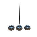 Ver imagem 2 de Kit 3 Pçs Incensario Porta Vela Flor De Lótus Prata Loja Mistica Kit 3 incensários