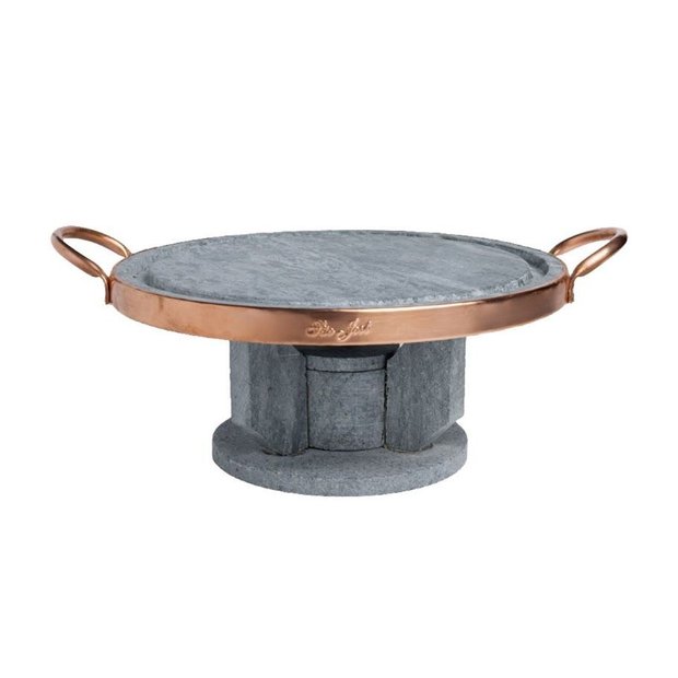 Ver imagem 1 de Pedra para Carne e Réchaud Fogareiro em Pedra Sabão 27x10cm