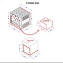 Ver imagem 2 de Forno Elétrico de Embutir Nardelli 80L com Grill, Timer 120 Min e 300°C Black 127V