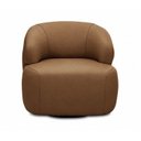 Ver imagem 2 de Poltrona Decorativa Giratória em Couro Livintus Leather