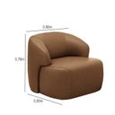 Ver imagem 3 de Poltrona Decorativa Giratória em Couro Livintus Leather