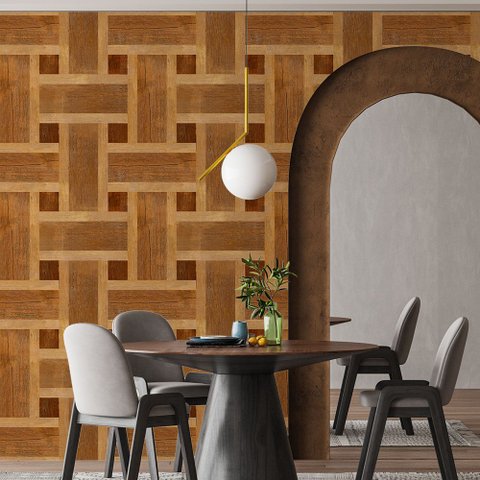Papel de Parede Adesivo Madeira Trançada - 3,3m