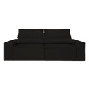 Ver imagem 5 de Sofá Retrátil Reclinável C/ Mola Assentos Confortável Tamanhos Variados Tamanho Cor:150 Cm Preto
