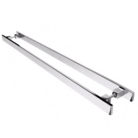 Puxador Porta de Madeira ou Vidro 4cm x 1cm Inox Polido Loja da Indústria 400mm x 300mm