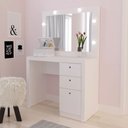 Ver imagem 2 de Penteadeira Camarim com Espelho 90cm 3 Gavetas Anna Branco T02-D'Rossi