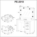 Ver imagem 3 de Penteadeira Camarim com Espelho 90cm 3 Gavetas Anna Branco T02-D'Rossi