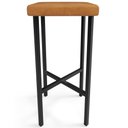 Ver imagem 3 de Banqueta Alta Bar Cozinha Sala de Jantar Preto Stella L02 Couríssimo Canela - Lyam Decor