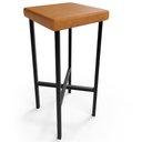 Ver imagem 2 de Banqueta Alta Bar Cozinha Sala de Jantar Preto Stella L02 Couríssimo Canela - Lyam Decor