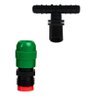Kit 10 Bicos Aspersor com Tê Tubo Pe 16mm Horta Estufa - 3