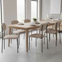 Ver imagem 2 de Cadeira Jantar Aline Metal Moderna Leve Resistente Estofada