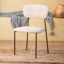 Ver imagem 1 de Cadeira Jantar Aline Metal Moderna Leve Resistente Estofada